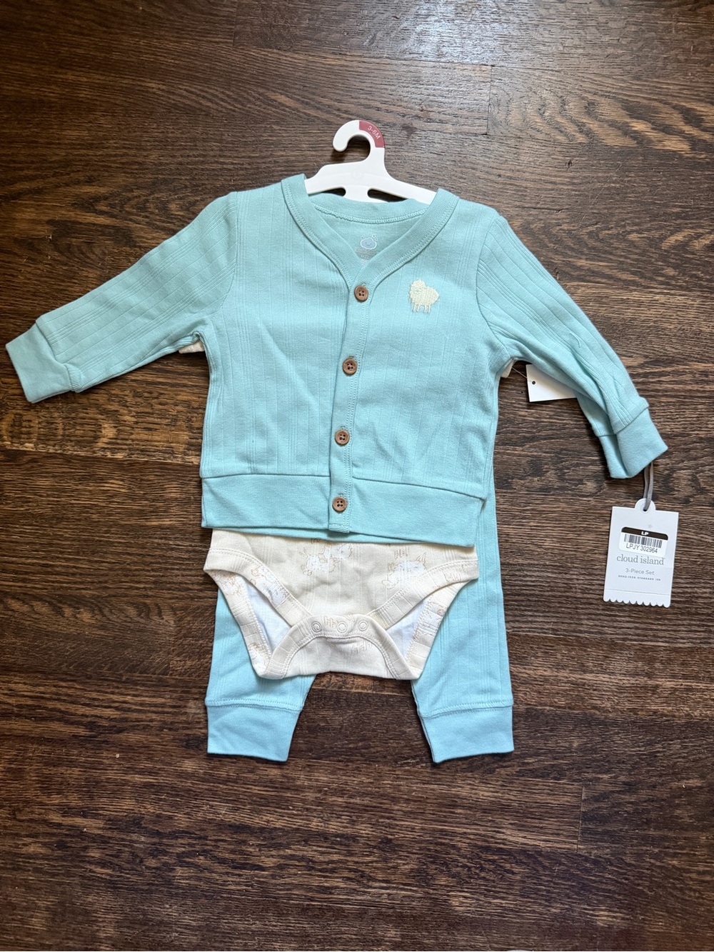 Cloud Island Baby Sheep 3 pc Set - 3-6M